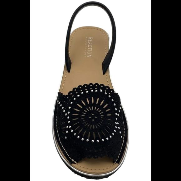 Kenneth Cole Reaction Fine Glass Laser EVA Wedge Sandal Black - Medium - Picture 2 of 3